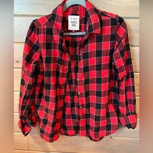 Buffalo plaid button down shirt